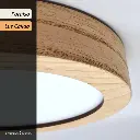 [TUBO-DUAL-A-32X6-24wCa-PARA] Lámpara Techo Plafón O Colgante Tubo Madera A 32x6 Led 24w (Paraiso, Cálida).webp