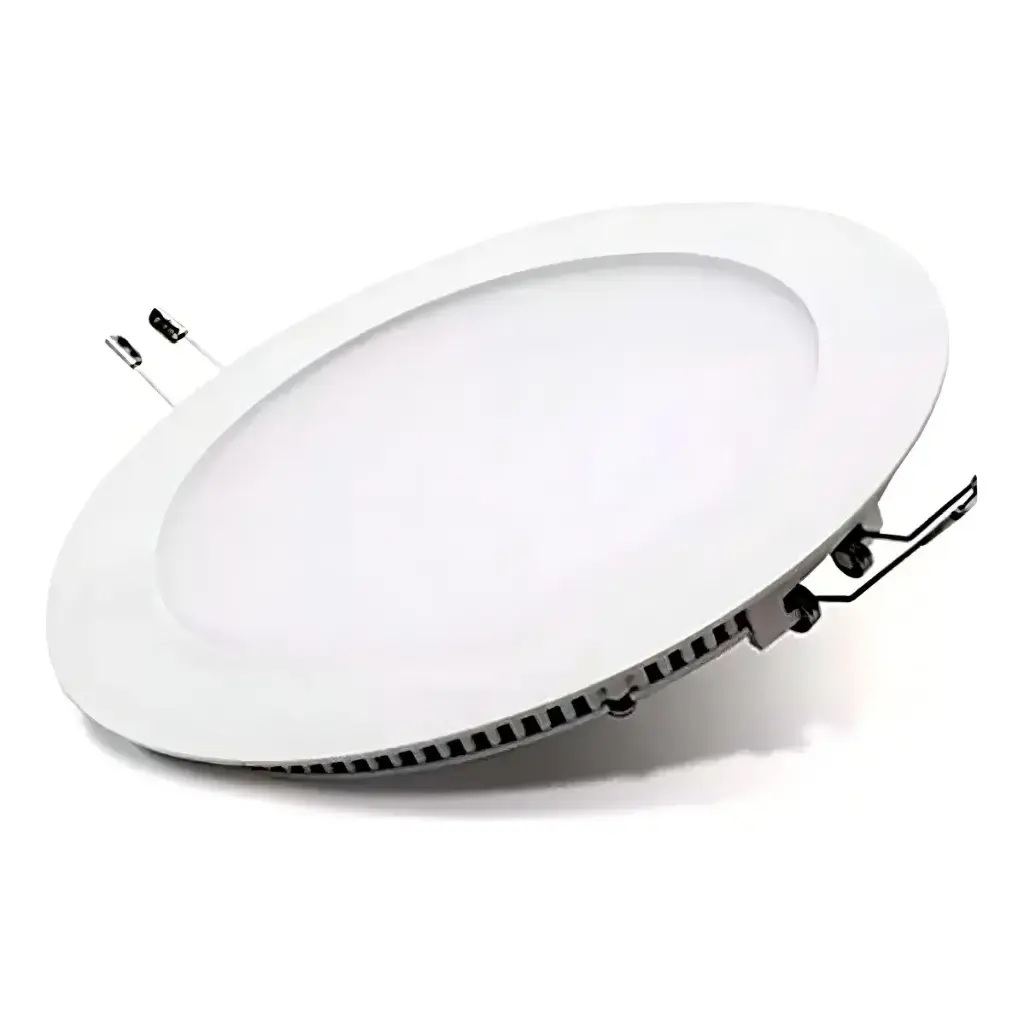 Plafón LED Redondo Aluminio Embutir 6W Luz Fría/Calida Candela 