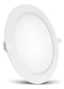 Plafón LED Redondo Aluminio Embutir 12W Luz Fría/Calida Candela 