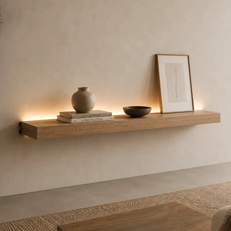 Estante Flotante 150cm De Largo BOX En Madera