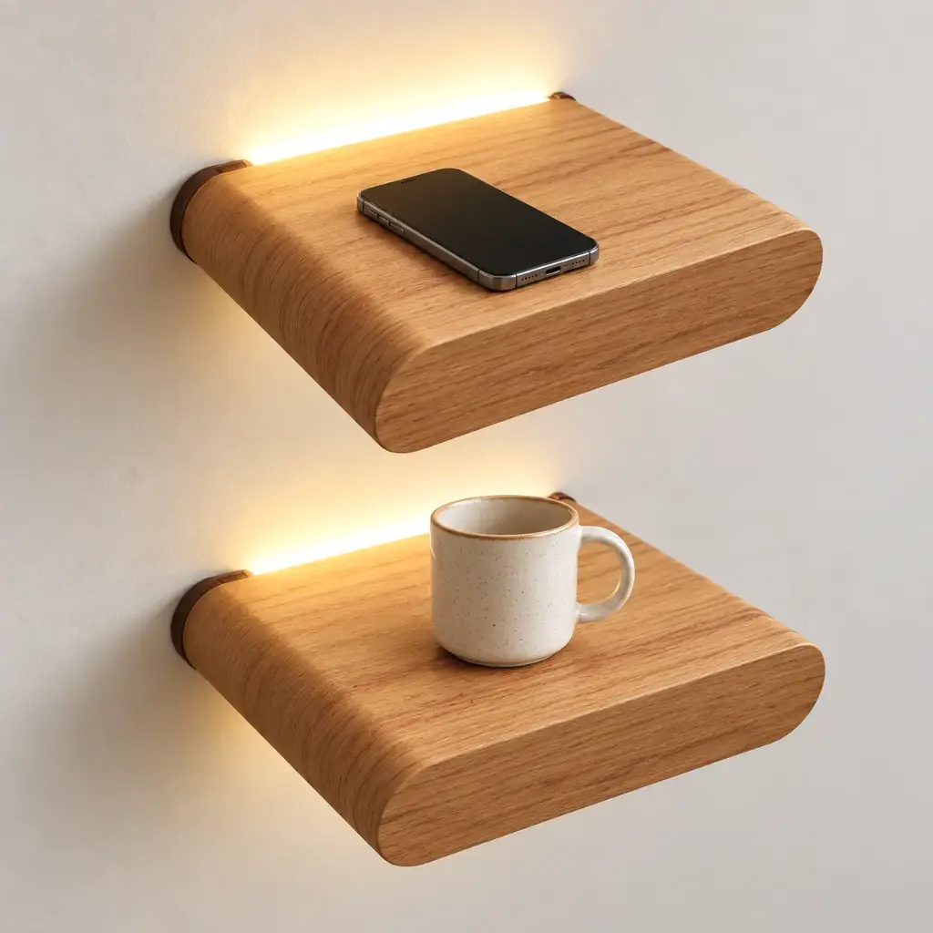 Pack x2 Estantes Mesa de Luz 30x20x5cm Ovlo 