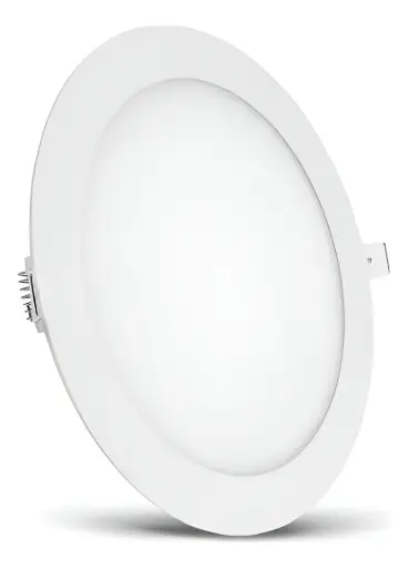 Plafón LED Redondo Aluminio Embutir 12W Luz Fría/Calida Candela 