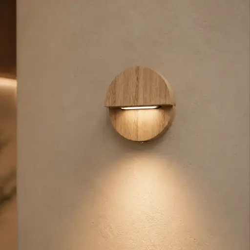 Aplique Maciza Redondo 11cm Luz led 1 Bipin 5w