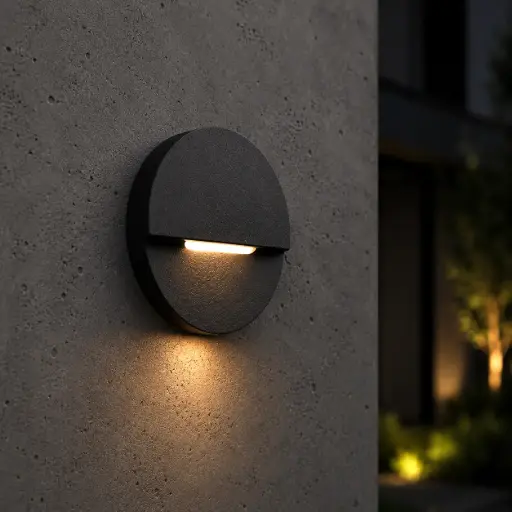 Aplique Maciza Redondo 16cm Luz led 1 Bipin 9w